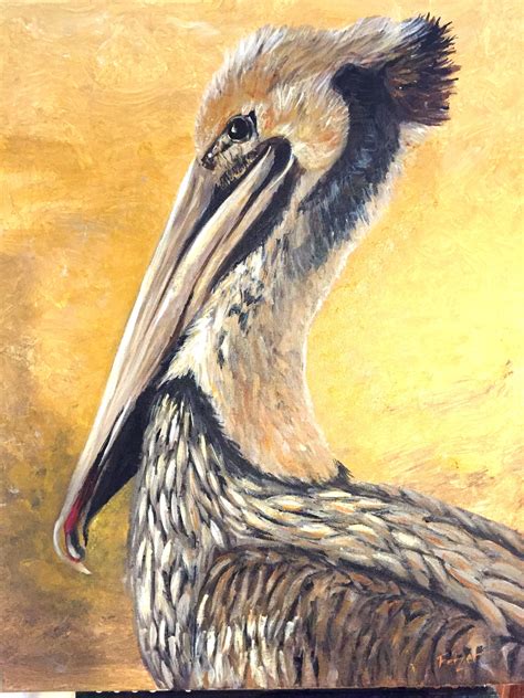 Brown Pelican Acrylic 2017 Creek Art Nature Artists Custom Pet