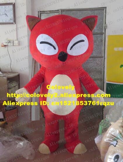 Tricky Red Fox Mascot Costume Cartoon Character Mascotte Adult Fancy
