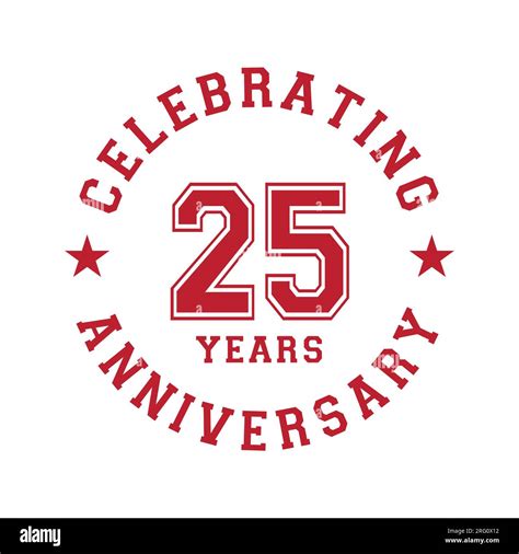 25 Years Anniversary Celebration Design Template 25th Vector And