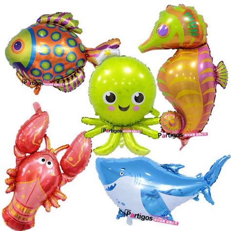 Detail Feedback Questions About 1pcs Octopus Hippocampus Shark Balloons