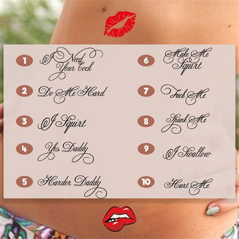 3x Kinky Adult Temporary Tattoos Tramp Stamps Fetish Sexy Etsy