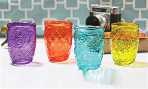 Set Of Embossed Drinking Glasses Groupon Goods