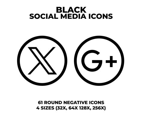 Black Social Media Icons Bundle Over 732 Social Media Icons Website