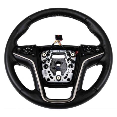 Acdelco® 23300253 4 Spoke Jet Black Leather Wrapped Steering Wheel