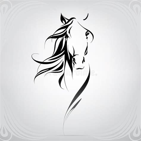 Silhouette Of A Horse S Head Stock Vector Illustration Of Head