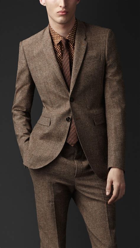 Burberry Prorsum Slim Fit Tweed Jacket In Brown For Men Camel Lyst