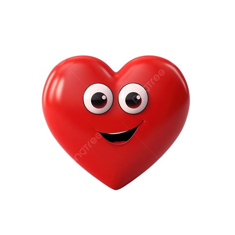 Personaje De Corazón Rojo De Dibujos Animados Mini Corazón Png