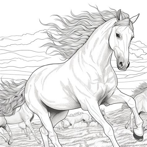 Vol 1 20 Printable Horse Coloring Pages For Kids And Adults Digital
