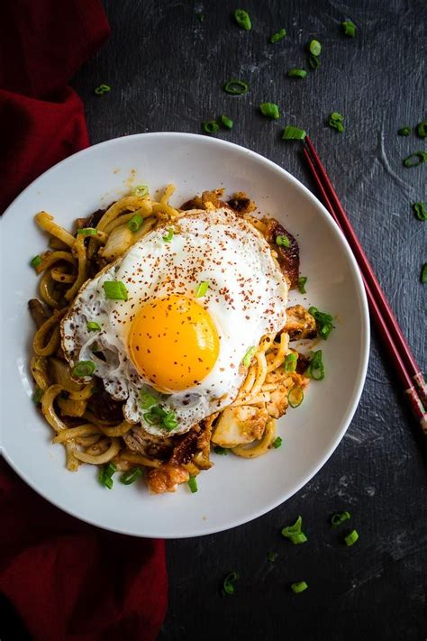Our easy stir fries include the best chicken stir fry recipe, a quick beef stir fry, and plenty of vegetarian ideas. stir fried noodles with sunny side up egg on top | Udon ...