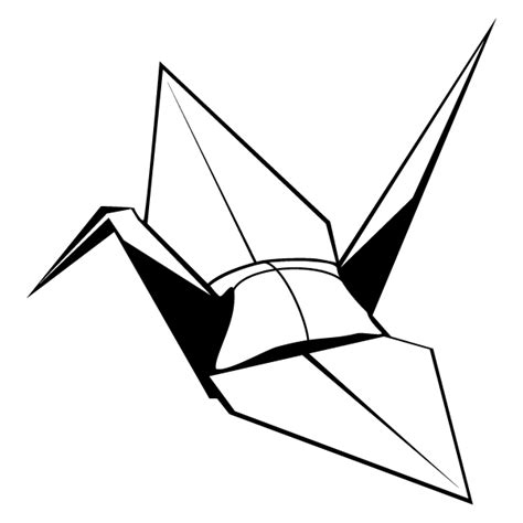 Paper Crane Vector At Collection Of Paper Crane