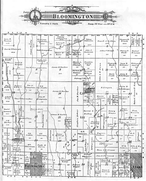 1905 Franklin County Nebraska Plat Map
