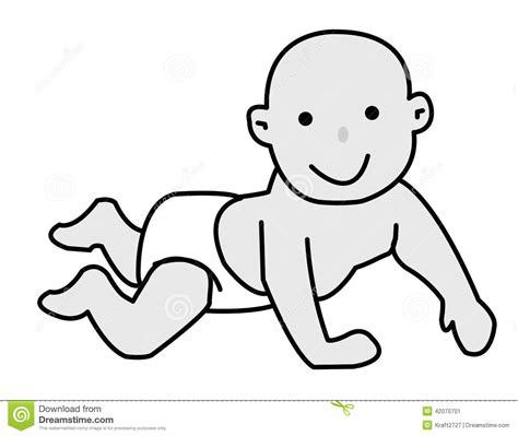 Baby Crawling Stock Illustration Illustration Of Crawl 42070701