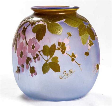 Emile GallÉ Cameo Glass Apple Blossom Vase