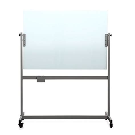 U Brands Magnetic Glass Dry Erase Board For Use With High Energy Magnets Double Sided Rolling