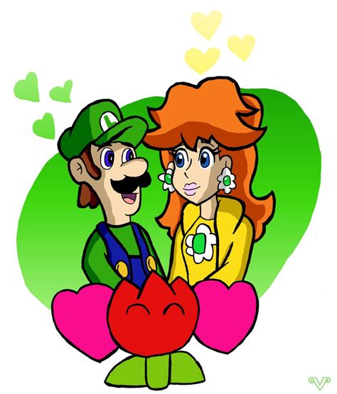 SMB Luigi And Daisy S Valentines By VickyJ On DeviantArt
