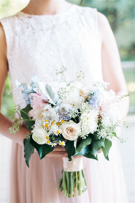 Wildflower Bridesmaid Bouquets In Pastels Pastel Wedding Bridesmaid
