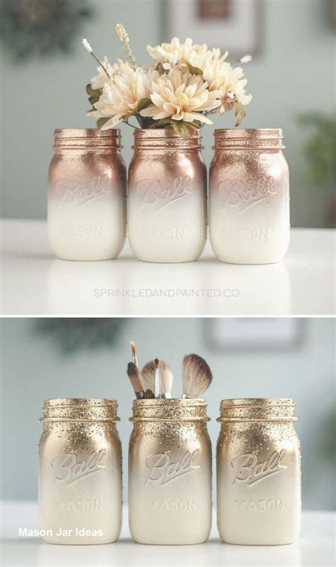 Best Mason Jar Ideas To Try In 2020 Mason Jar Crafts Diy Gold Mason