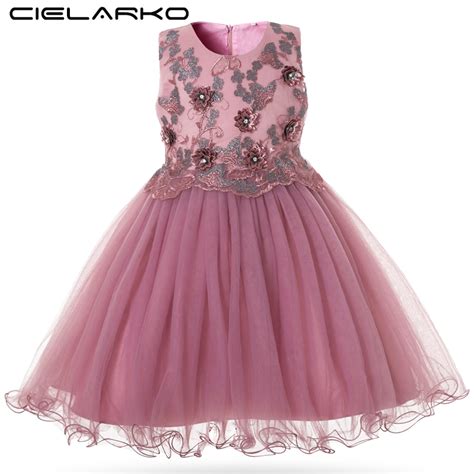 Cielarko Girls Party Dress Formal Flower Girl Wedding Birthday Dresses