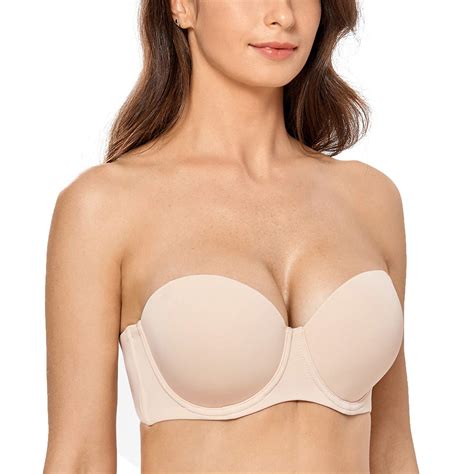 Delimira Womens Seamless Molded Cup Underwire Full Figure Support