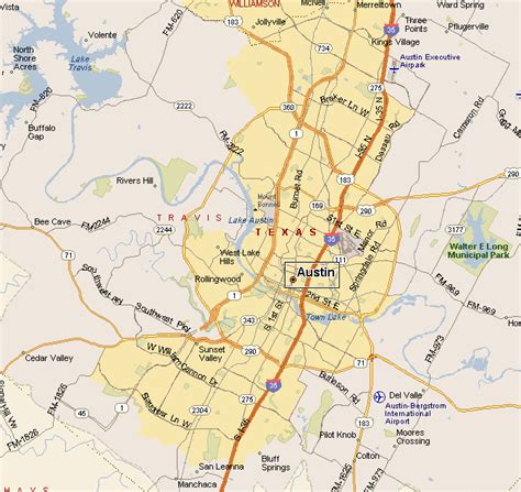 Map Of Austin Texas And Surrounding Area Tourist Map Of English