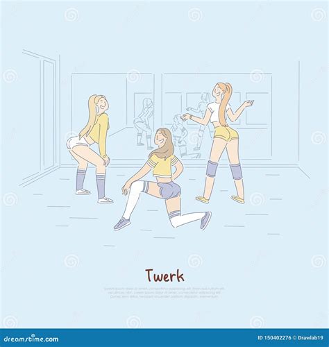 Booty Shake Twerk Dance Black Woman Illustration 73662216