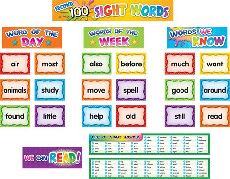 With so many sight words to learn, this video gives an idea for. Second 100 Sight Words Pocket Chart Cards - TCR20846 | Teacher Created Resources