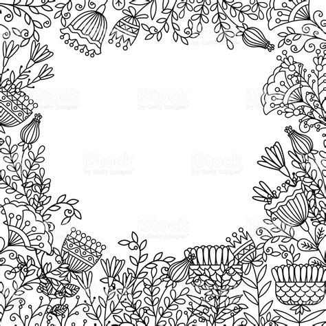Flower Frame Coloring Coloring Pages