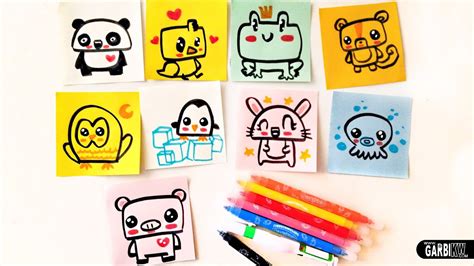 How To Draw Cute Animals Easy Drawings By Garbi Kw Youtube