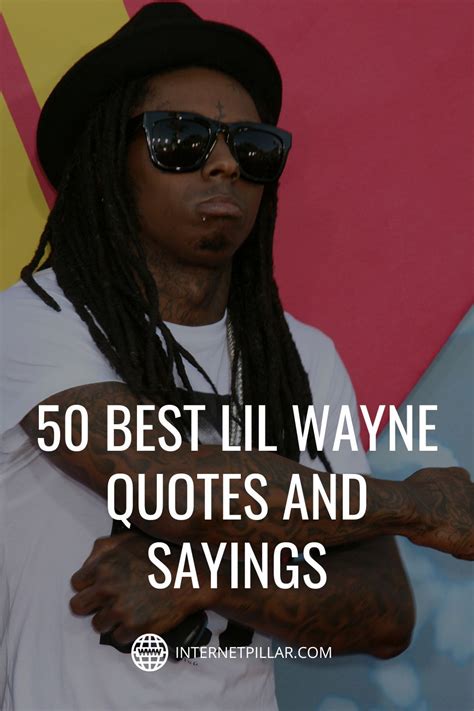 A Man With Dreadlocks Wearing Sunglasses And A White T Shirt Has The Words 50 Best Lil Wayne