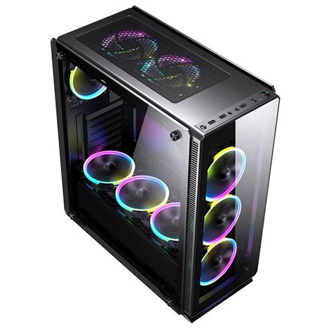 Desktop Computer Gaming Case Atx M Atx Itx Usb 30 Ports Tempered Glass