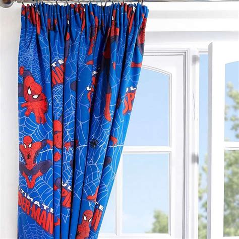 Marvel Spiderman Blackout Pencil Pleat Curtains Dunelm Diy