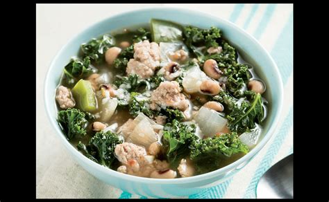 Kale Soup with Turkey and Beans