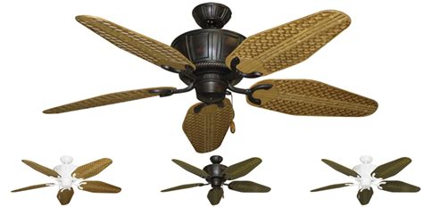 The larger paddle fan blades are able to push ample amounts of air while providing additional aesthetics to your space. 52 inch Centurion Outdoor Tropical Ceiling Fan - Weave Blades