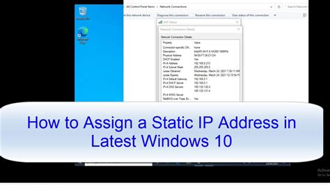 How To Assign A Static IP Address In Latest Windows 10