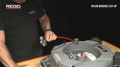 how to mount a brush on a ridgid k9 102 flexshaft machine youtube