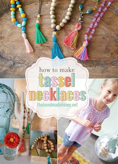 How to make name necklace. make your own tassel necklace - The Handmade Home