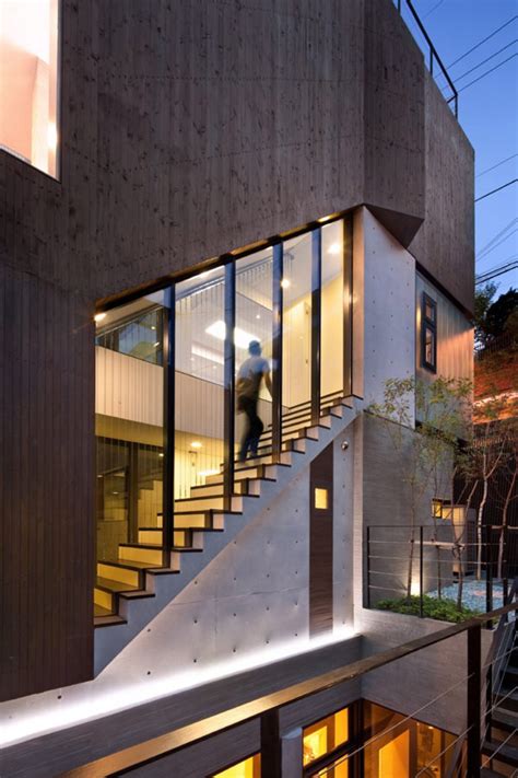 Grey Contemporary Exterior Design From A Three Story House