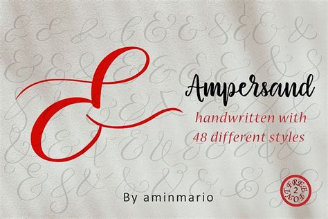 Ampersand 48 Different Styles Writing Words Lettering Monogram Fonts