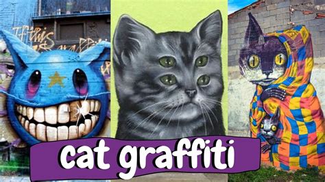 Over 100 Amazing And Creative Cat Graffiti Cat Street Art Youtube