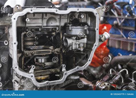 Disassembled Car Engine Stock Image Image Of Garage 105343779