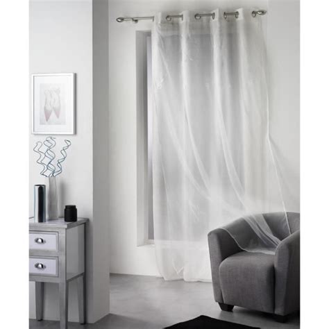 Le rideau est 100% polyester, les. rideau voilage double blanc samoa 140 x 240 cm - Achat ...