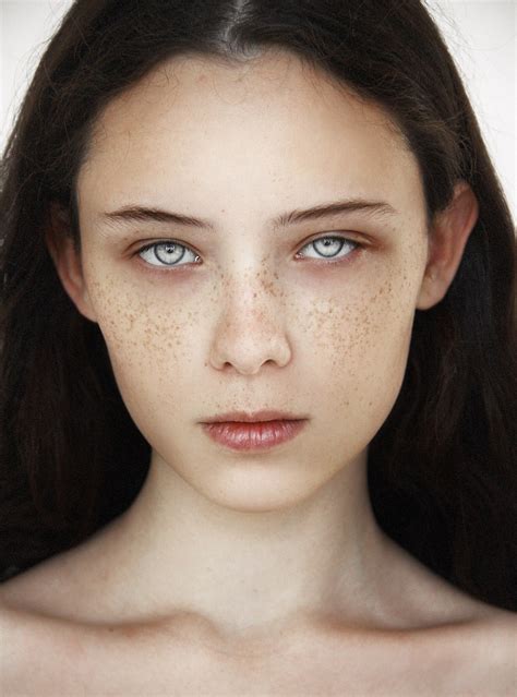 Here Eyes Are Hauntingly Beautiful Beautiful Freckles Portrait