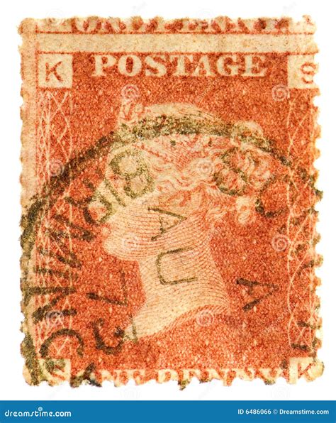 Antique Penny Red Stamp Stock Photo Image Of Letter Head 6486066