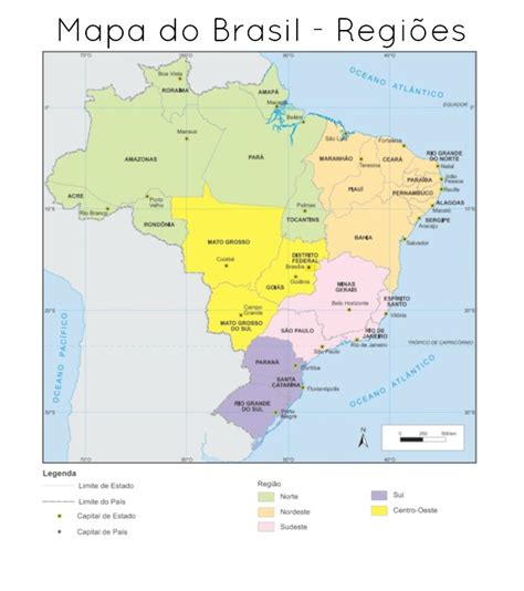 Regiões Do Brasil Mapas Estados Por Região Resumo Mundo Educação