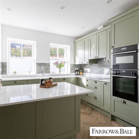 A Green Kitchen Design Using Farrow And Ball Paints Planet Furniture