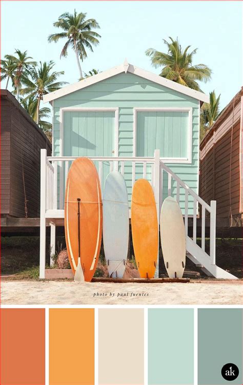 A Beach House Inspired Color Palette Burnt Orange Tangerine Sand