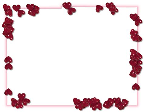 Valentines Day Border Heart Png Png Mart