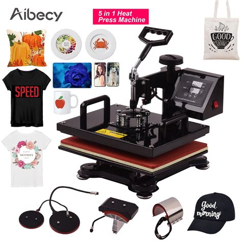 Aibecy 12 15 Inch Combo Heat Press Machine 5 In 1 Sublimation Heat