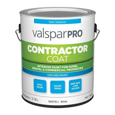Valspar Pro Contractor Coat Flat Ceiling White Latex Paint