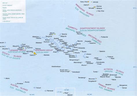 Large Detailed Map Of French Polynesia French Polynesia Large Detailed